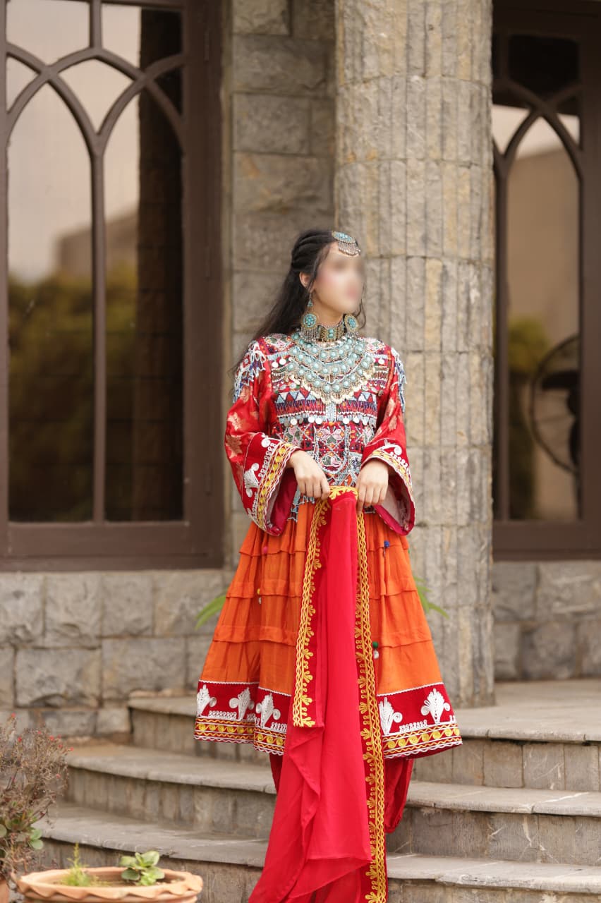 traditional afghanistan dress SURKHGUL (سرخ ګل) Garnet Ariel 2-Piece Maternity This beautiful handmade dress Color:M As Picture