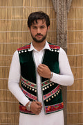 Dark Green Men Waistcoat
