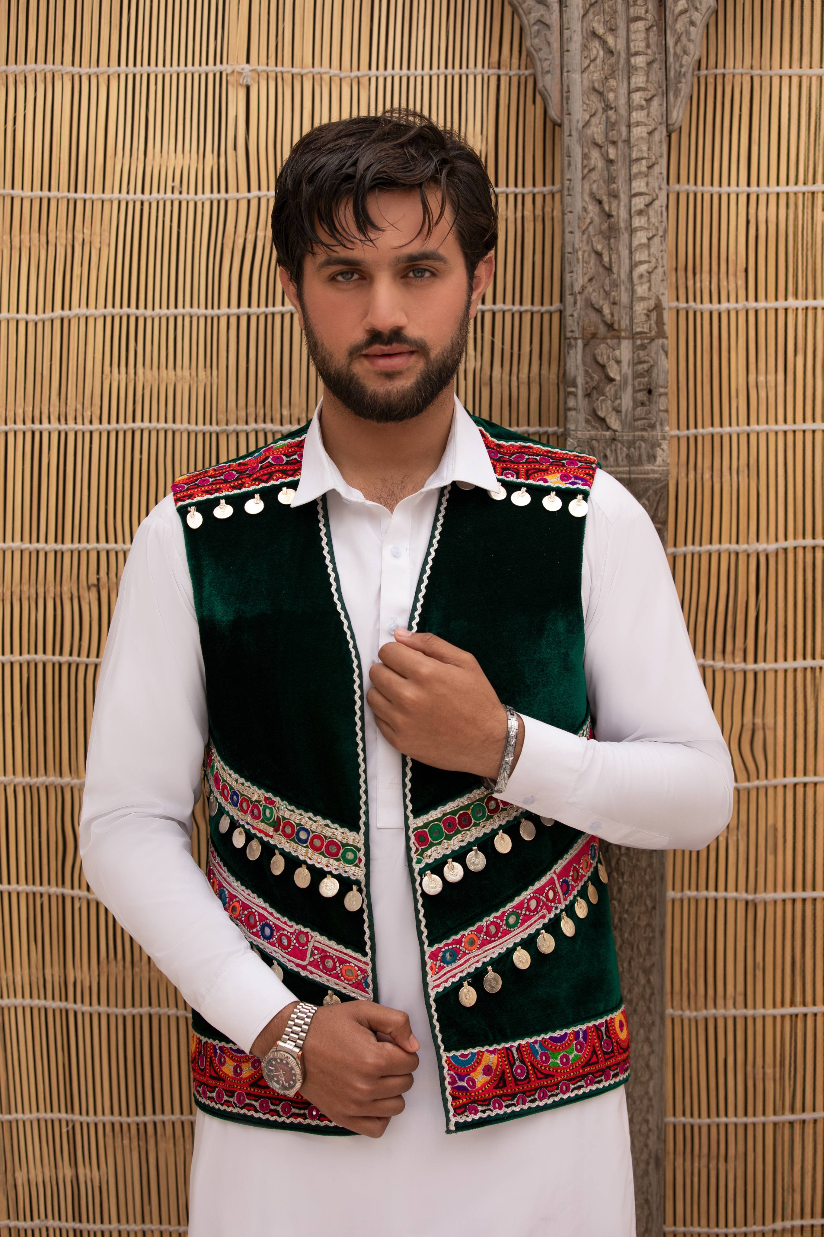 Dark Green Men Waistcoat