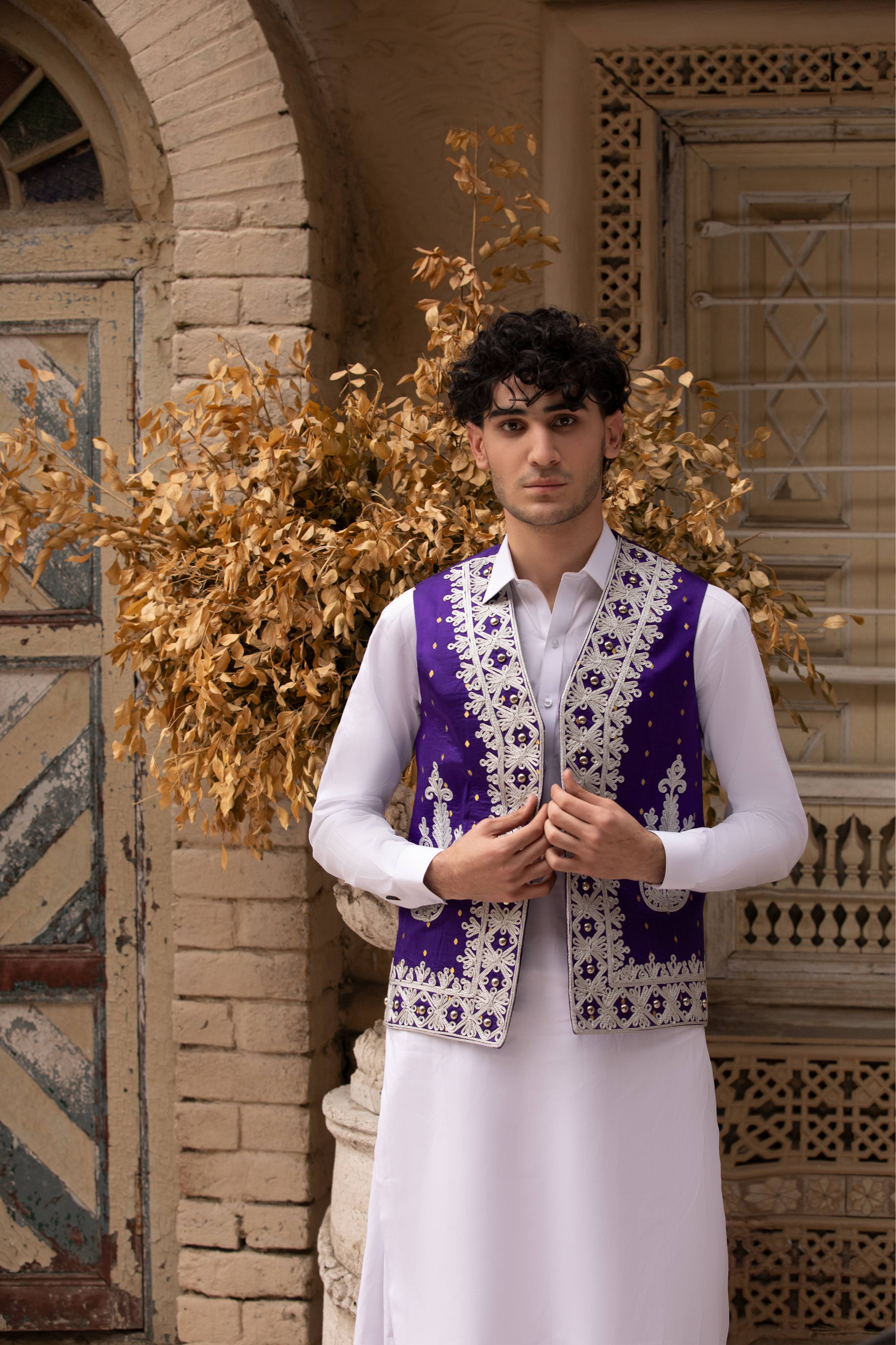 Royal Purple  Men Waistcoat