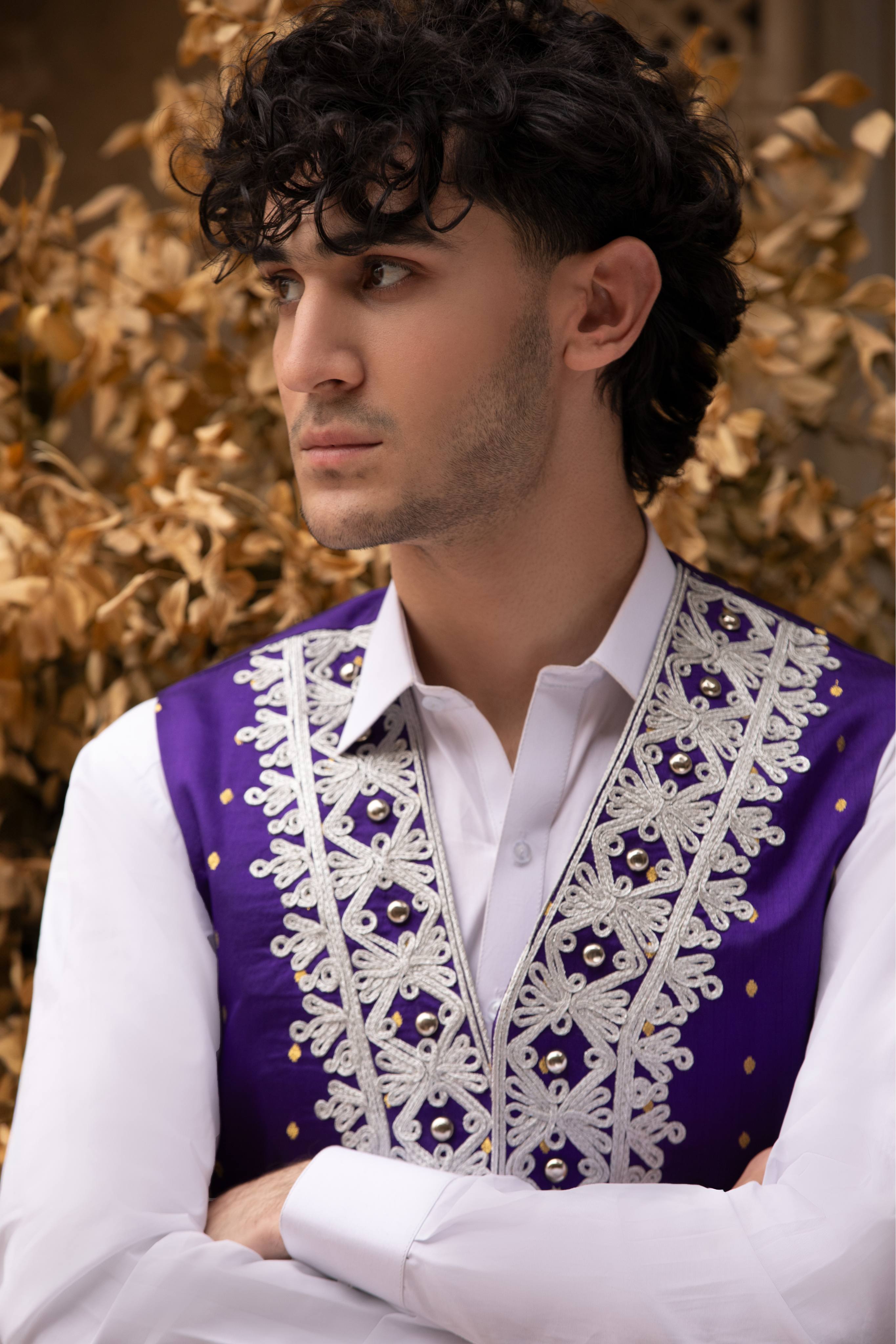 Royal Purple  Men Waistcoat