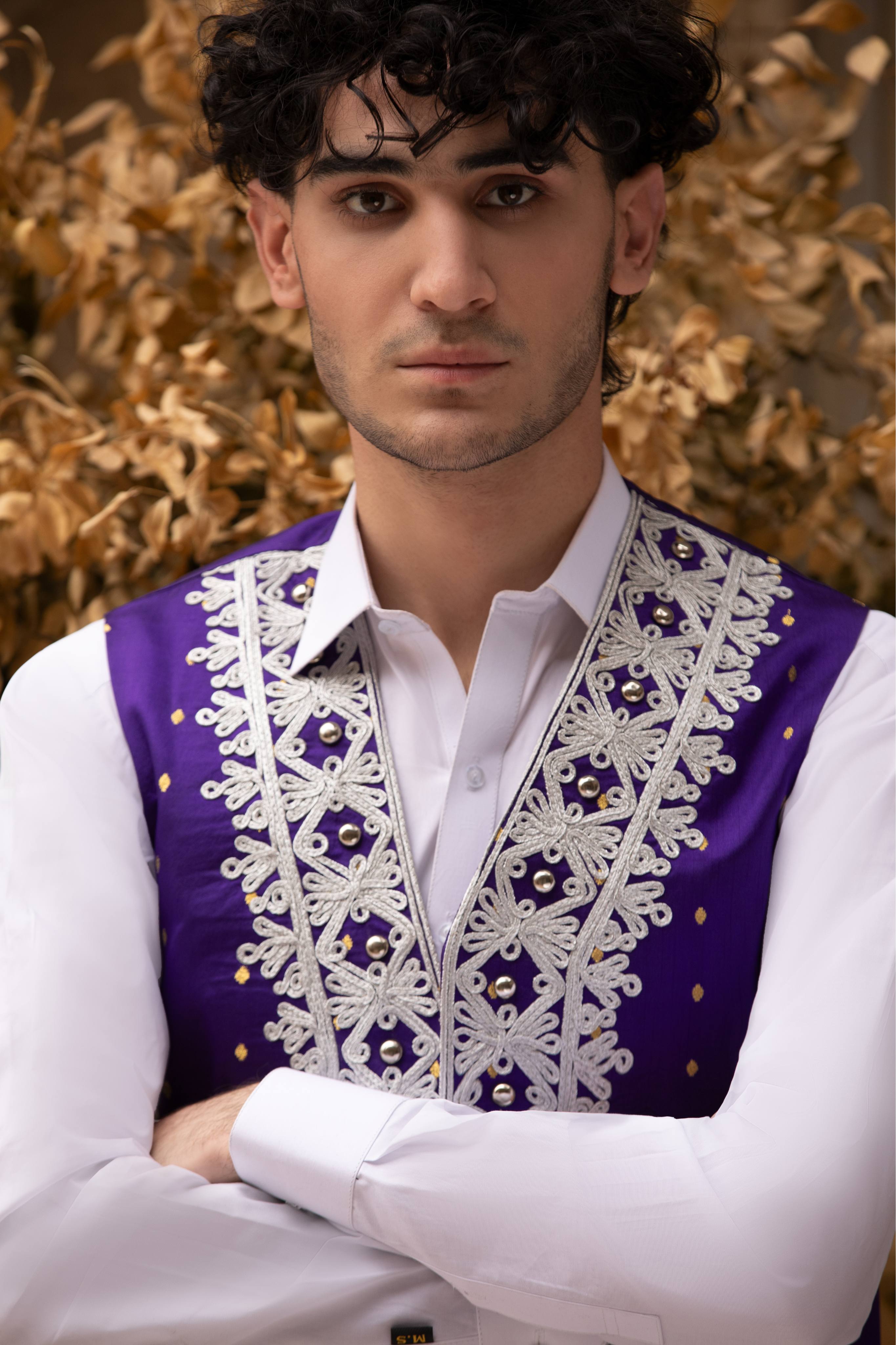 Royal Purple  Men Waistcoat
