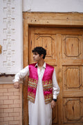 Men Pink Waistcoat