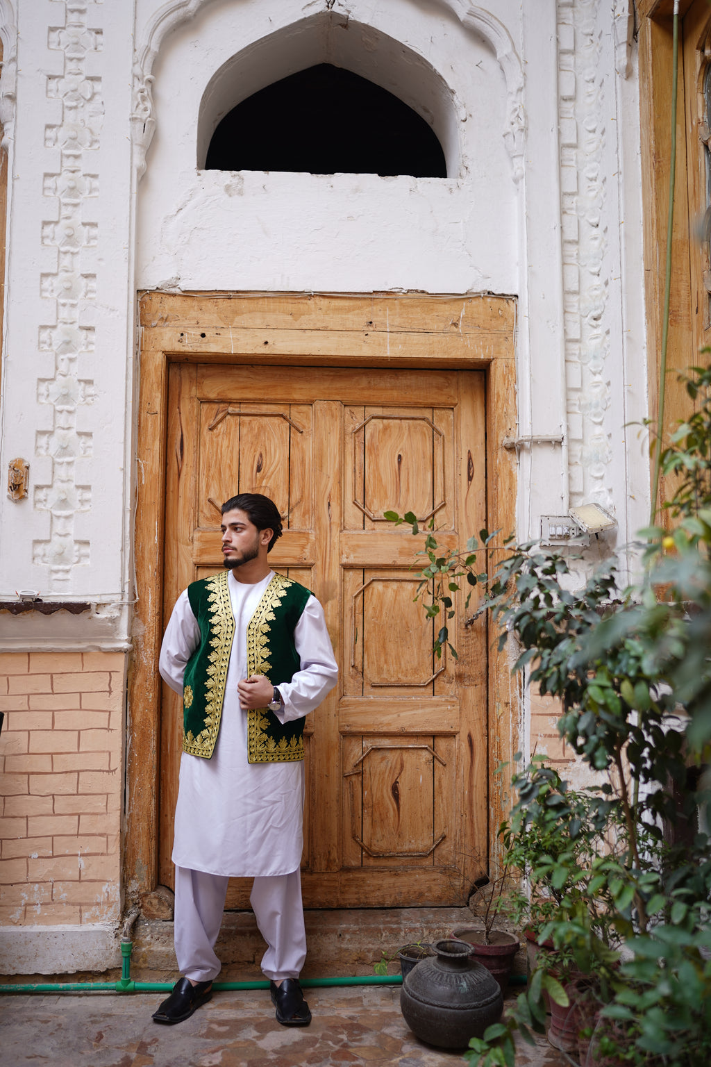 Men Green Waistcoat