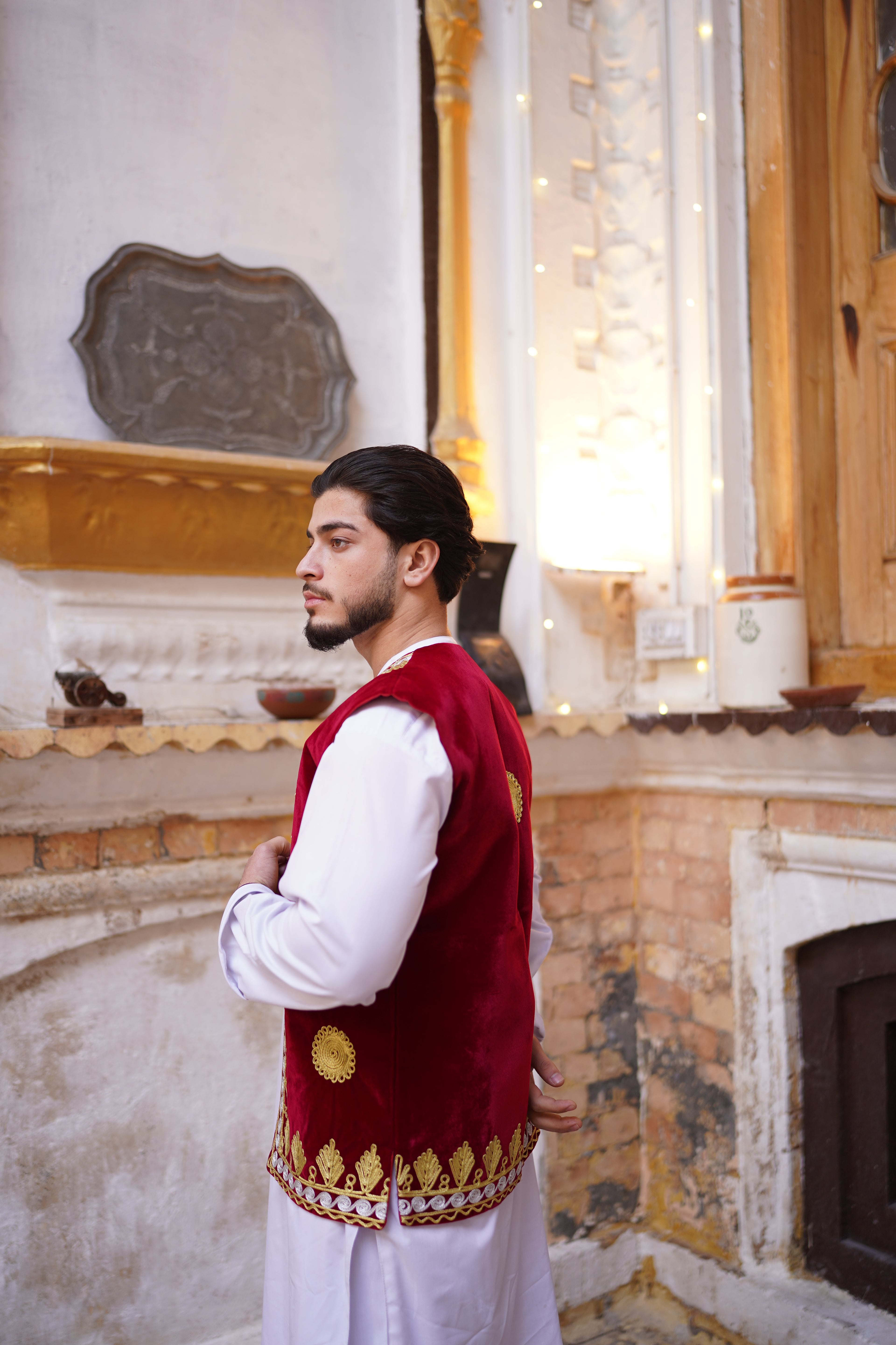 Men Red Waistcoat