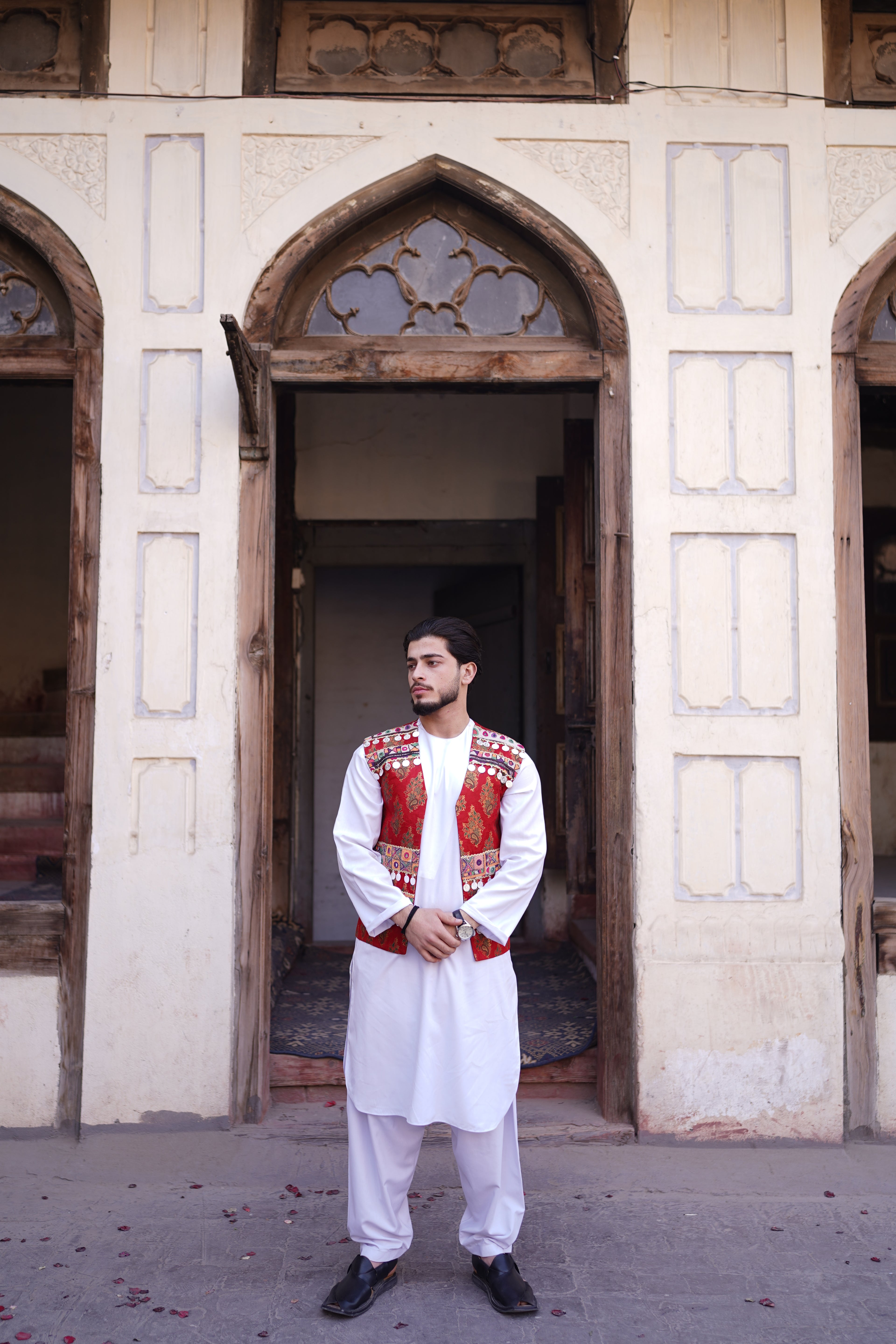 Men Silver Waistcoat