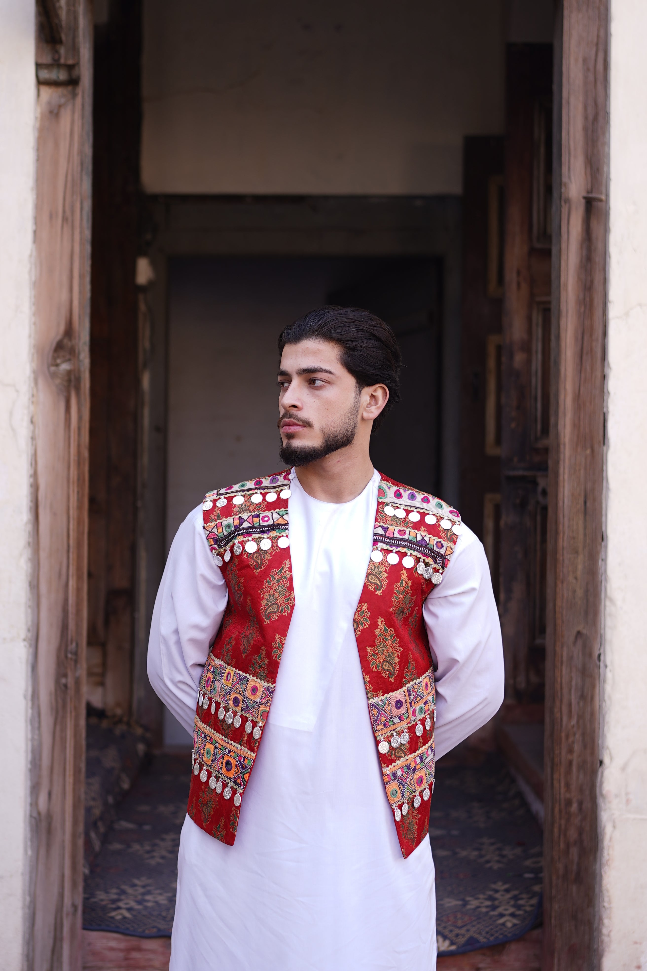 Men Silver Waistcoat